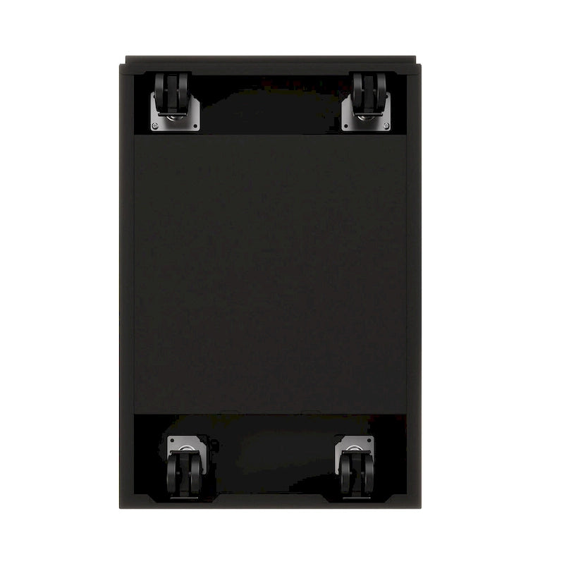 2-Drawer Mobile Pedestal File Cabinet with Lock, Black and Charcoal