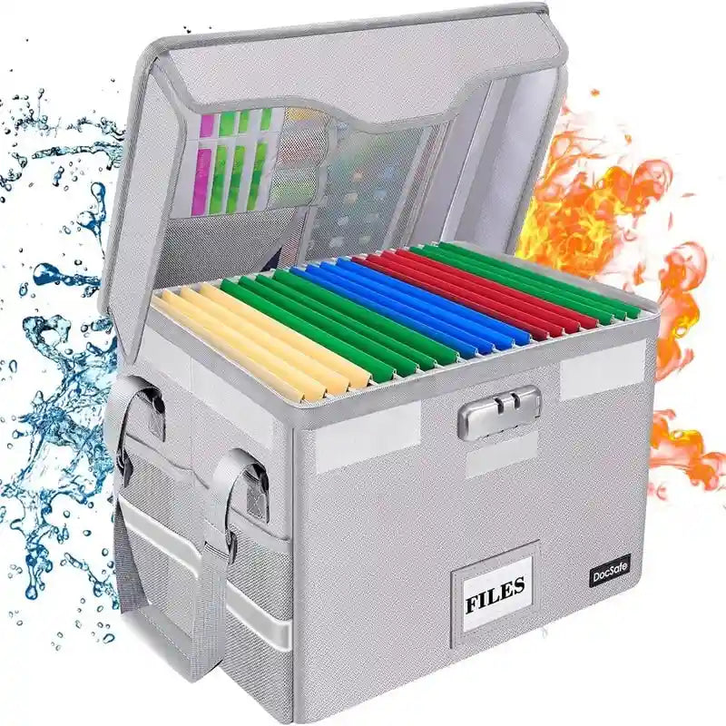 Fireproof Waterproof Document File Storage Box with Combination Lock