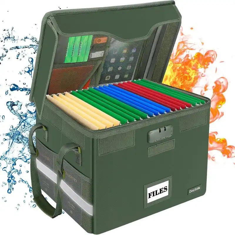 Boîte de rangement de documents ignifuge et étanche avec serrure à combinaison