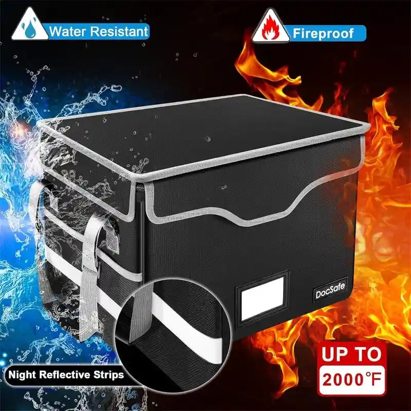 Fireproof Waterproof Document File Storage Box with Combination Lock