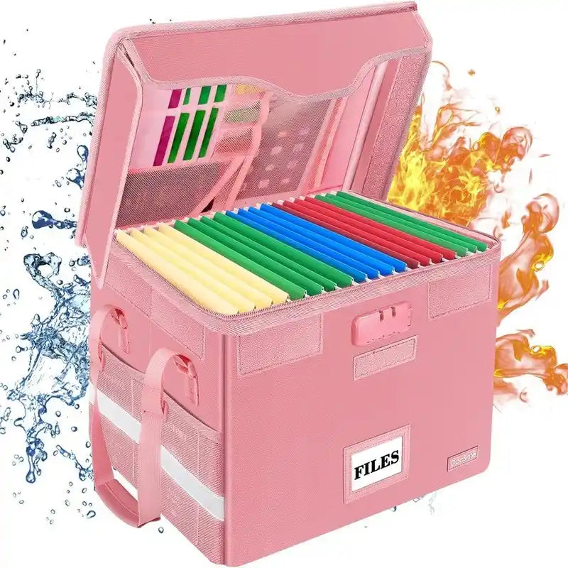 Fireproof Waterproof Document File Storage Box with Combination Lock