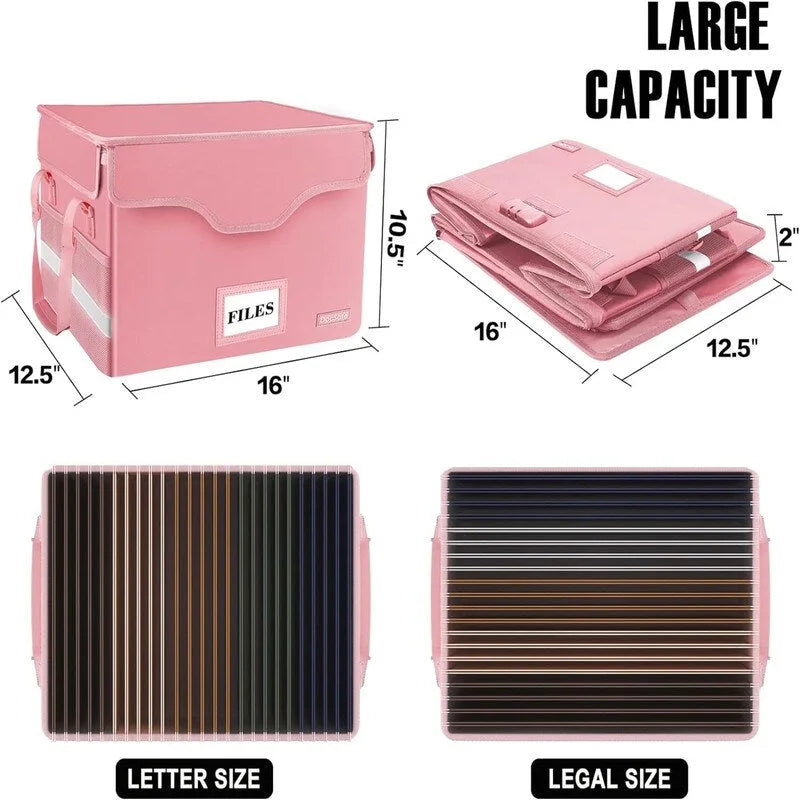 Fireproof Waterproof Document File Storage Box with Combination Lock