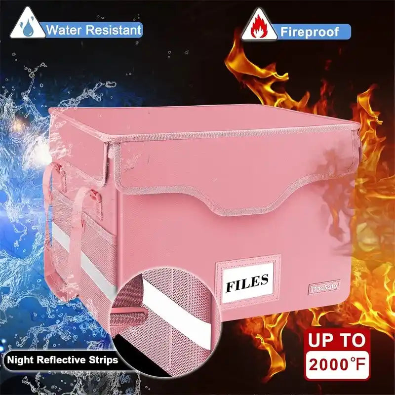 Fireproof Waterproof Document File Storage Box with Combination Lock