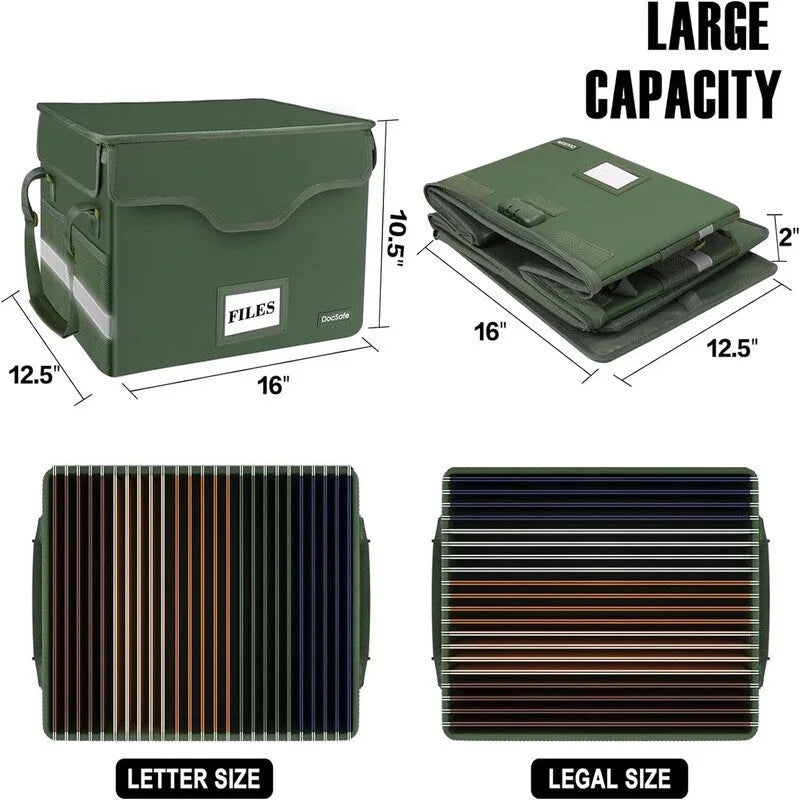 Fireproof Waterproof Document File Storage Box with Combination Lock
