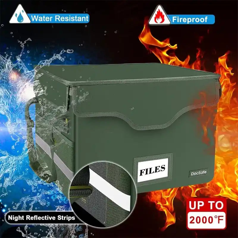 Fireproof Waterproof Document File Storage Box with Combination Lock