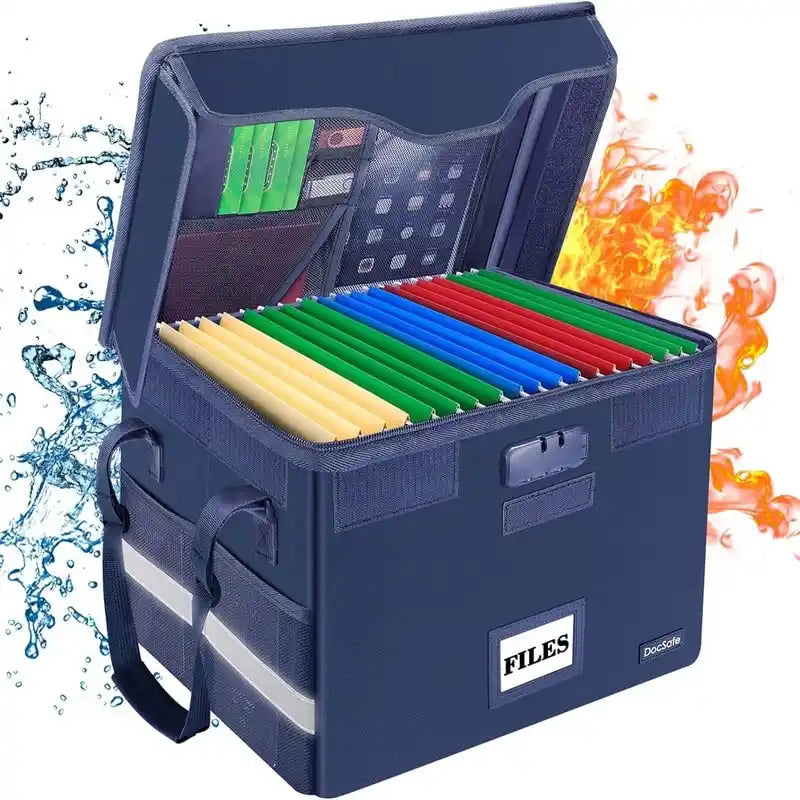 Fireproof Waterproof Document File Storage Box with Combination Lock