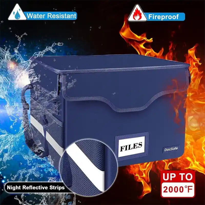 Fireproof Waterproof Document File Storage Box with Combination Lock