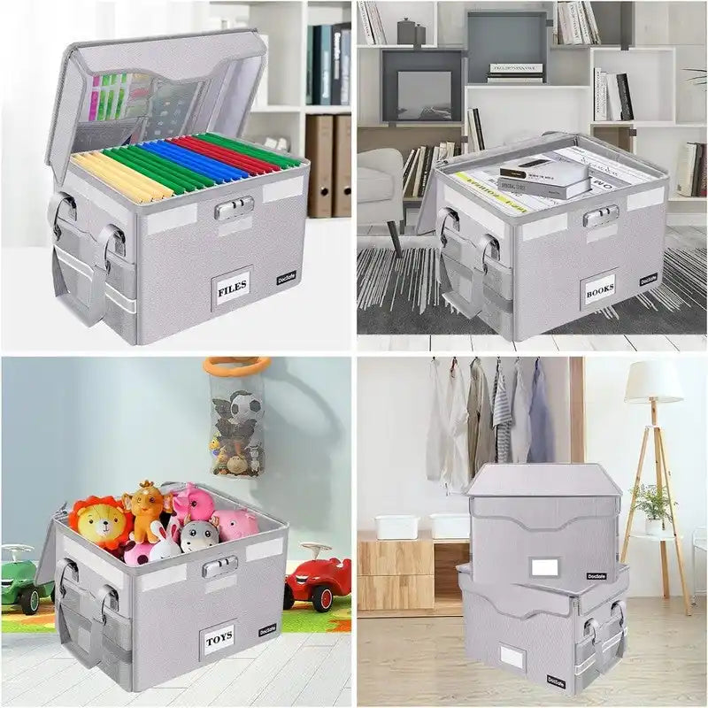 Fireproof Waterproof Document File Storage Box with Combination Lock