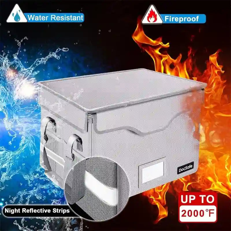 Fireproof Waterproof Document File Storage Box with Combination Lock