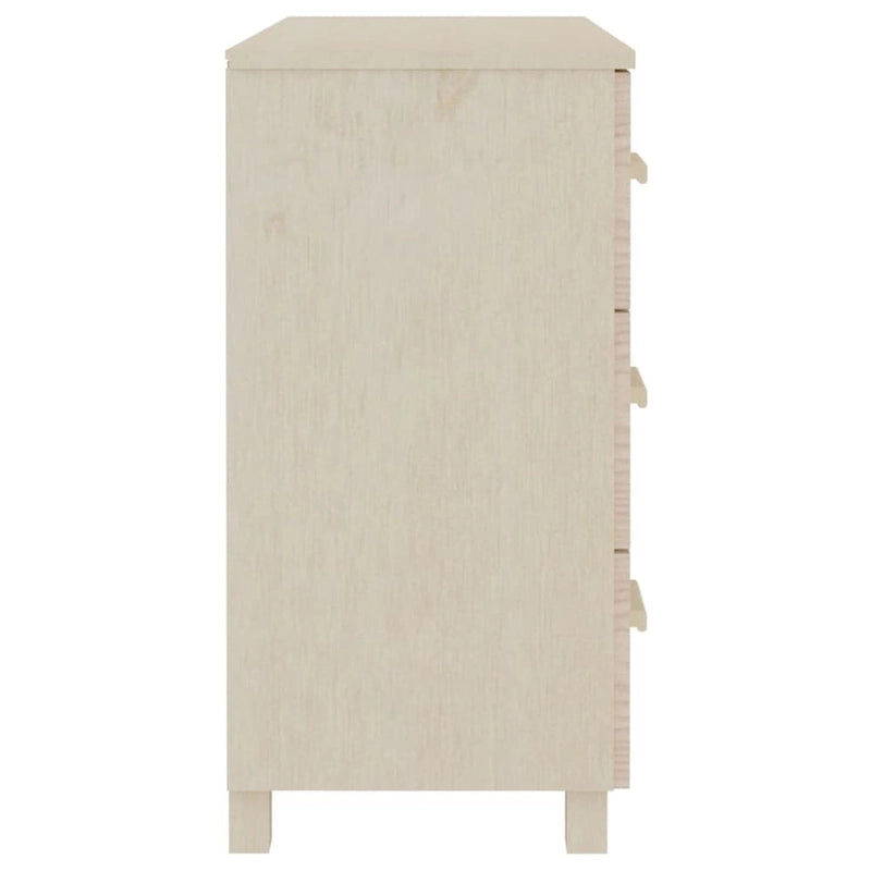 Light Gray Solid Pine Wood Sideboard Buffet Cabinet with 3 Drawers and Door