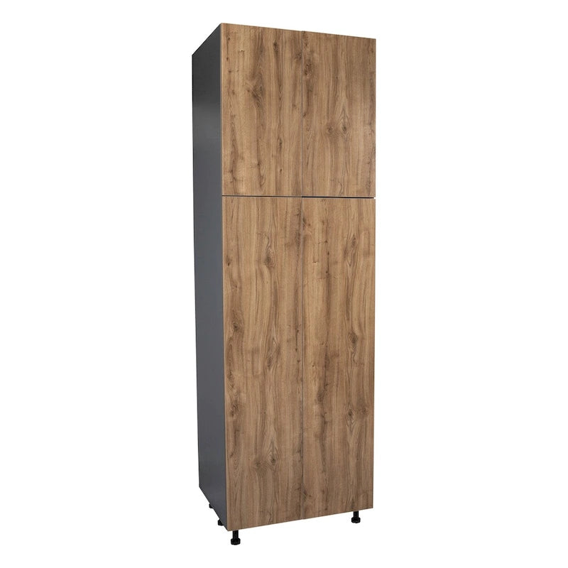 Meuble de rangement haut de cuisine à quatre portes avec étagères réglables multicolore