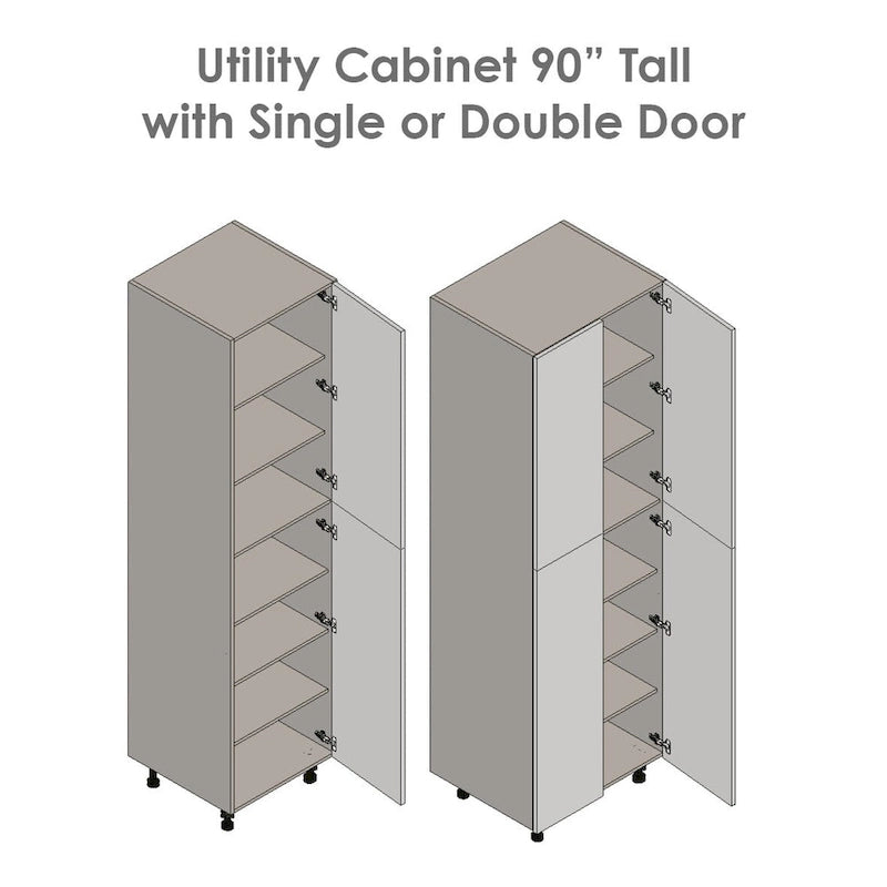Four-Door Tall Pantry Storage Cabinet with Adjustable Shelves Multi-Color
