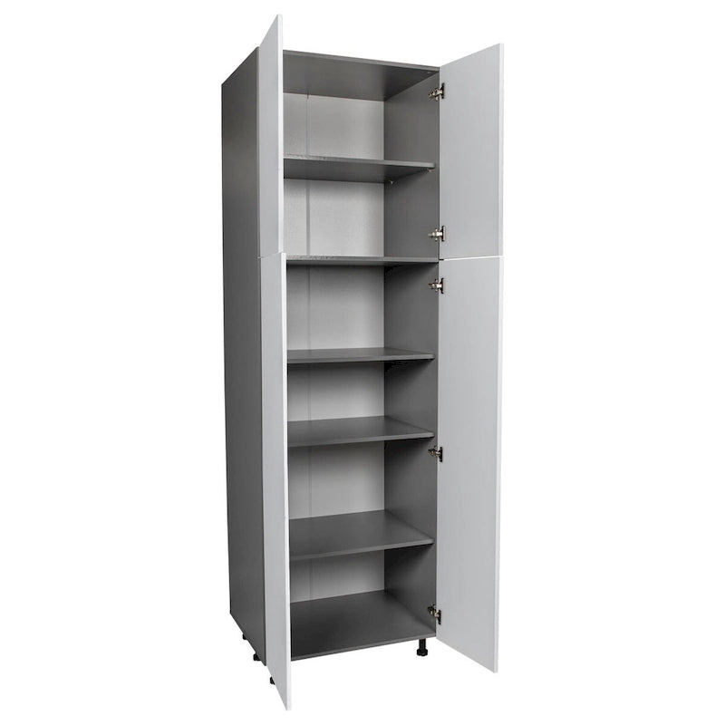 Four-Door Tall Pantry Storage Cabinet with Adjustable Shelves Multi-Color