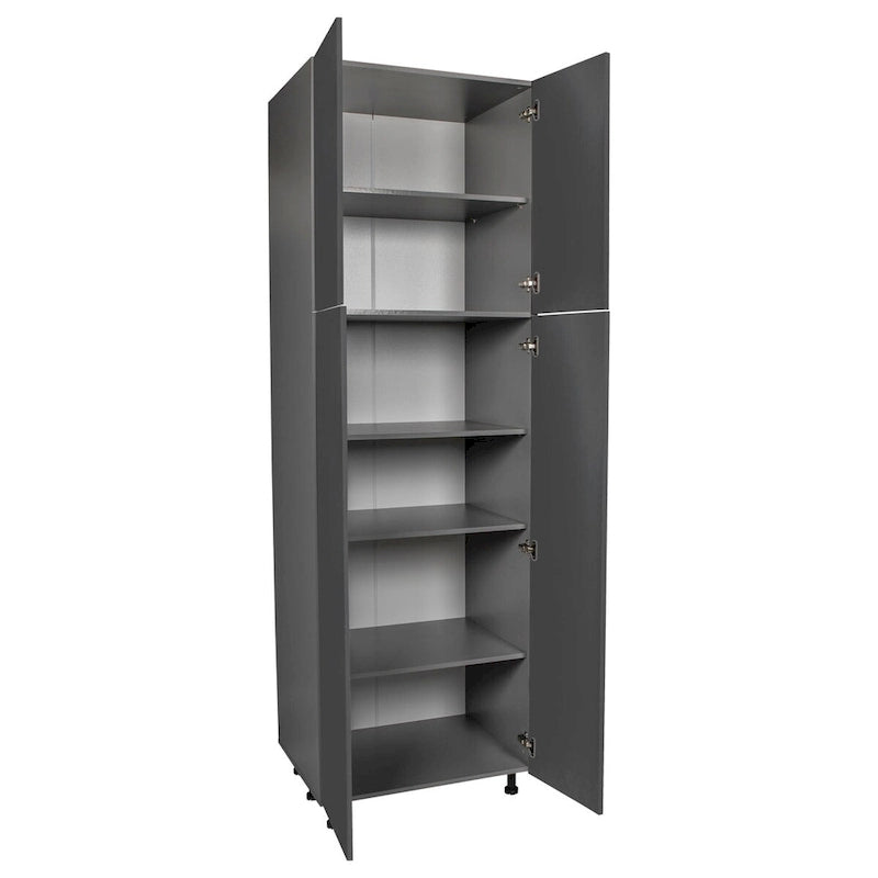 Four-Door Tall Pantry Storage Cabinet with Adjustable Shelves Multi-Color