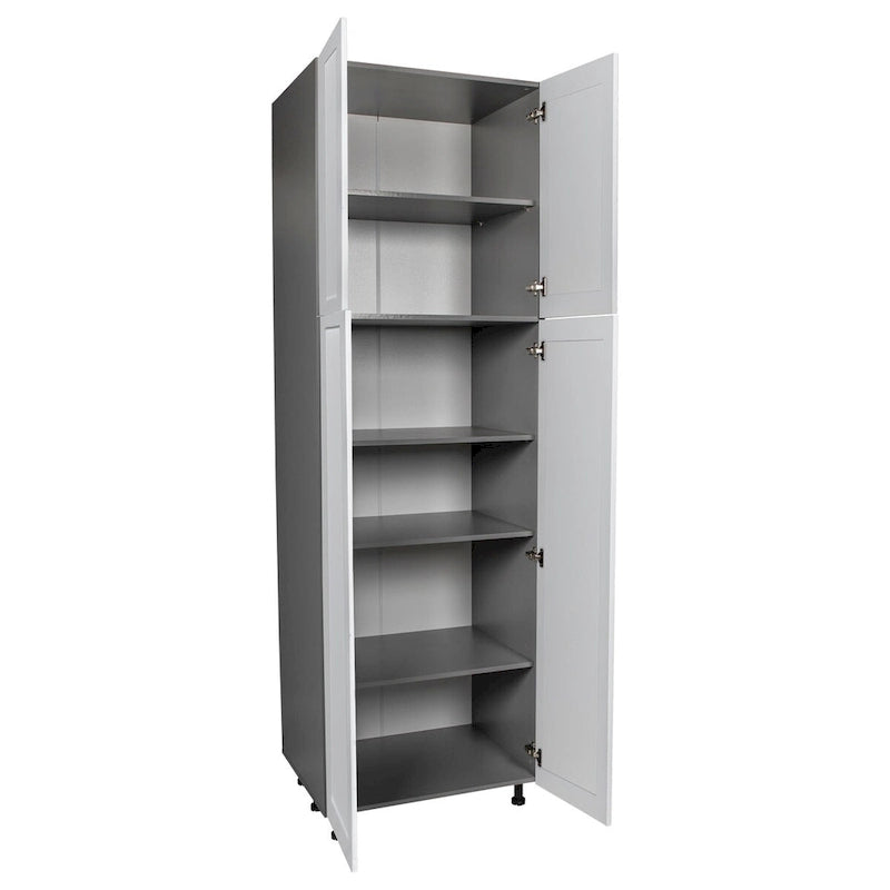 Four-Door Tall Pantry Storage Cabinet with Adjustable Shelves Multi-Color