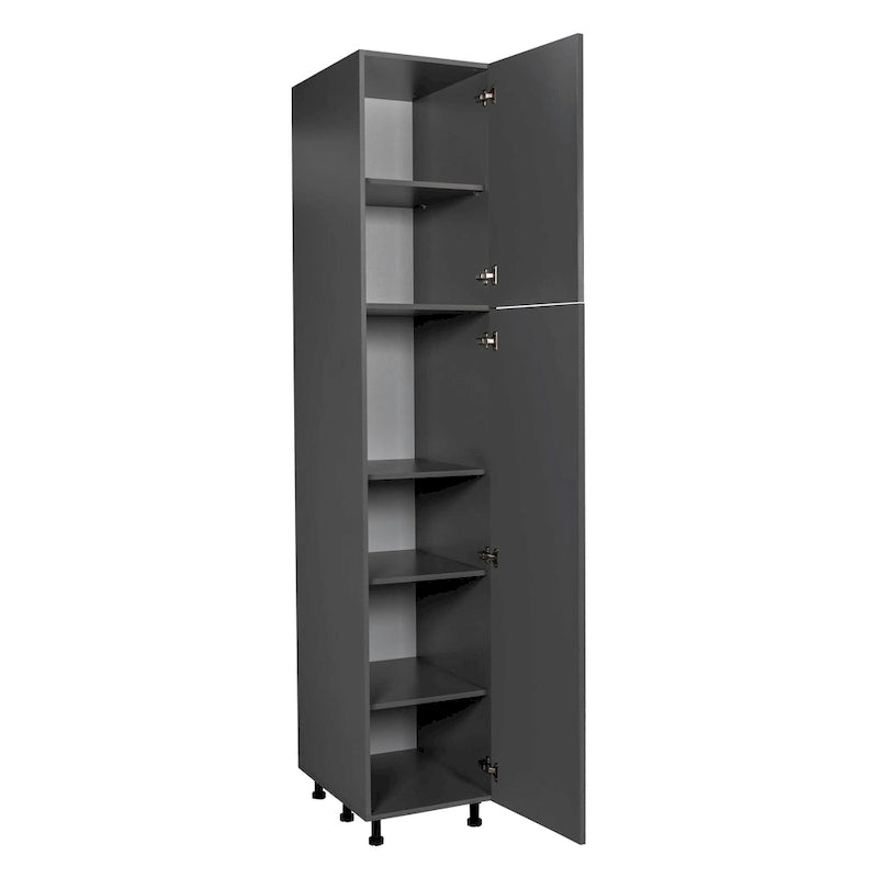 Tall Double Door Storage Cabinet with Adjustable Shelves Soft Close Hinges