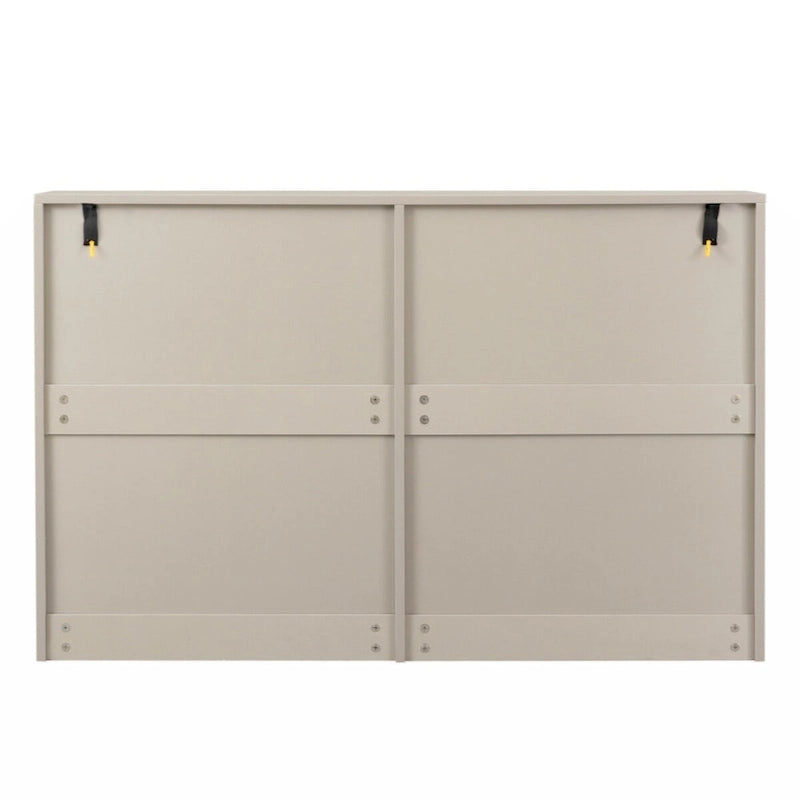 6-Drawer Wood Dresser Sideboard Storage Cabinet Brown Grey