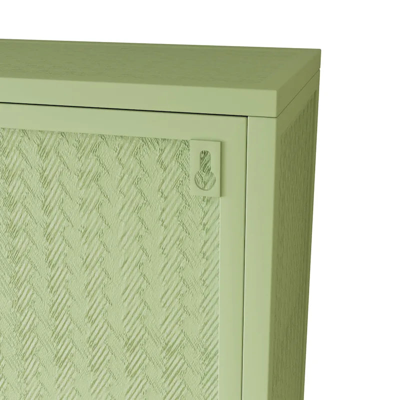 Modern Arched Double Door Wall Cabinet with Glass Panels Black