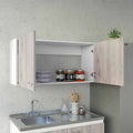Wall Mounted Double Door Cabinet with Internal Shelf White Finish