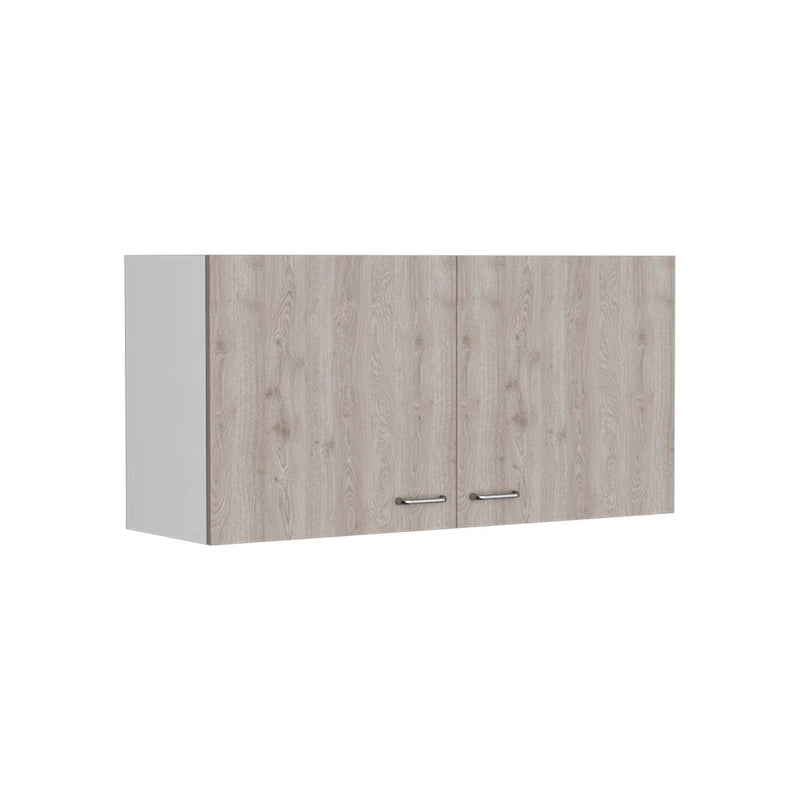 Wall Mounted Double Door Cabinet with Internal Shelf White Finish