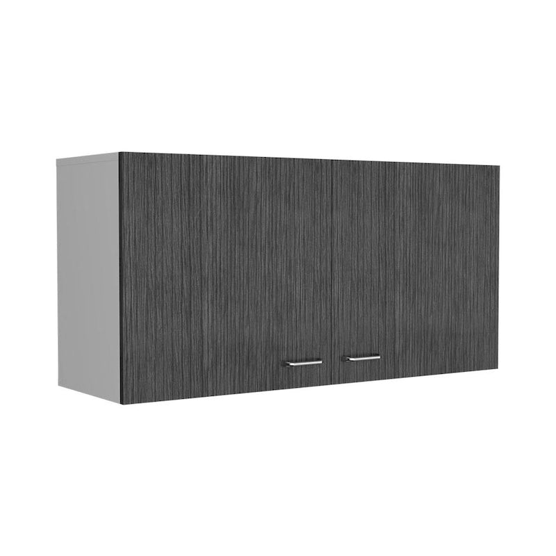 Wall Mounted Double Door Cabinet with Internal Shelf White Finish