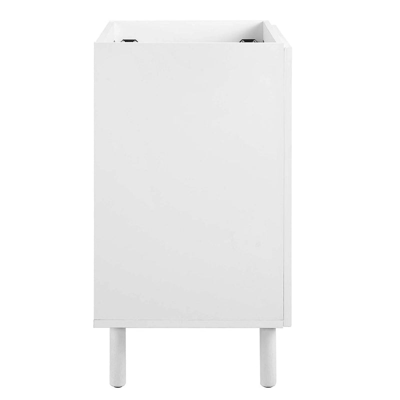 24 Perforated Metal Double Door Bathroom Vanity Cabinet White Oak