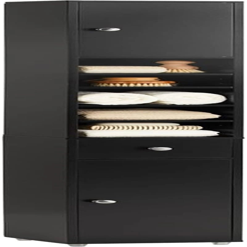 Tall Bathroom Storage Cabinet with Drawer and Adjustable Shelves, Black