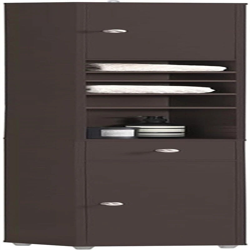 Tall Bathroom Storage Cabinet with Drawer and Adjustable Shelves, Black